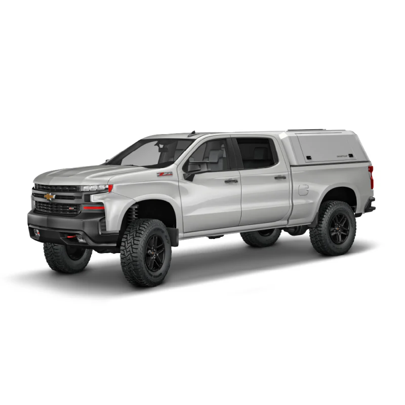 SmartCap OEM White Truck Bed Cap EVOc Commercial Series w/ Vertical Locks Model EC0109-WH - Image 3