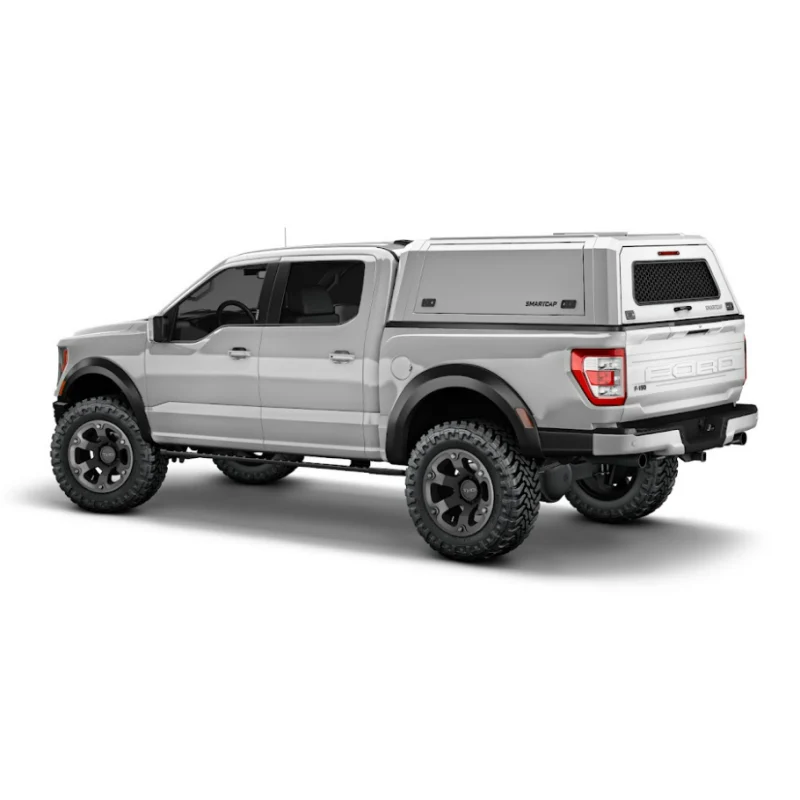 SmartCap OEM White Truck Bed Cap EVOc Commercial Series w/ Vertical Locks Model EC0318-WH