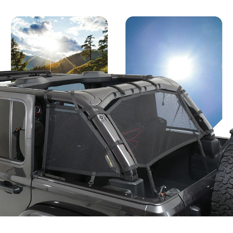 Smittybilt Extended Shade Top Sides/Rear - Mesh (18+ JLU) Model 97501 - Image 2
