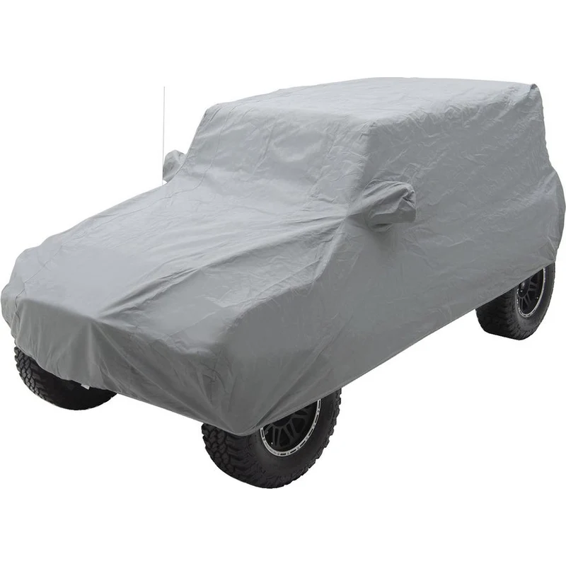 Smittybilt Full Car Cover w/ Storage Bag, Lock & Cable - Gray (07-18 JKU) Model 835