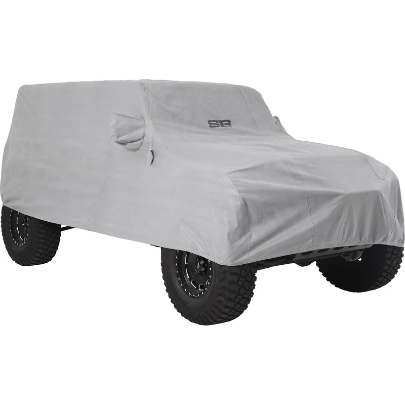 Smittybilt Full Car Cover w/ Storage Bag, Lock & Cable - Gray (18+ JLU) Model 845