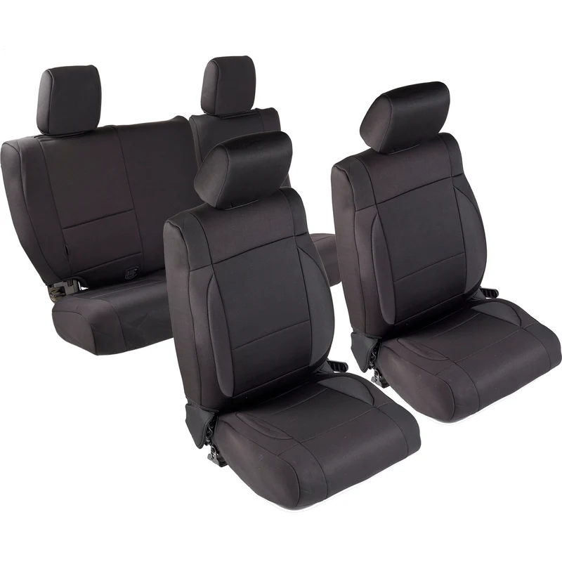 Smittybilt Neoprene Seat Cover Set Front/Rear – Black (08-12 JKU) Model 471701