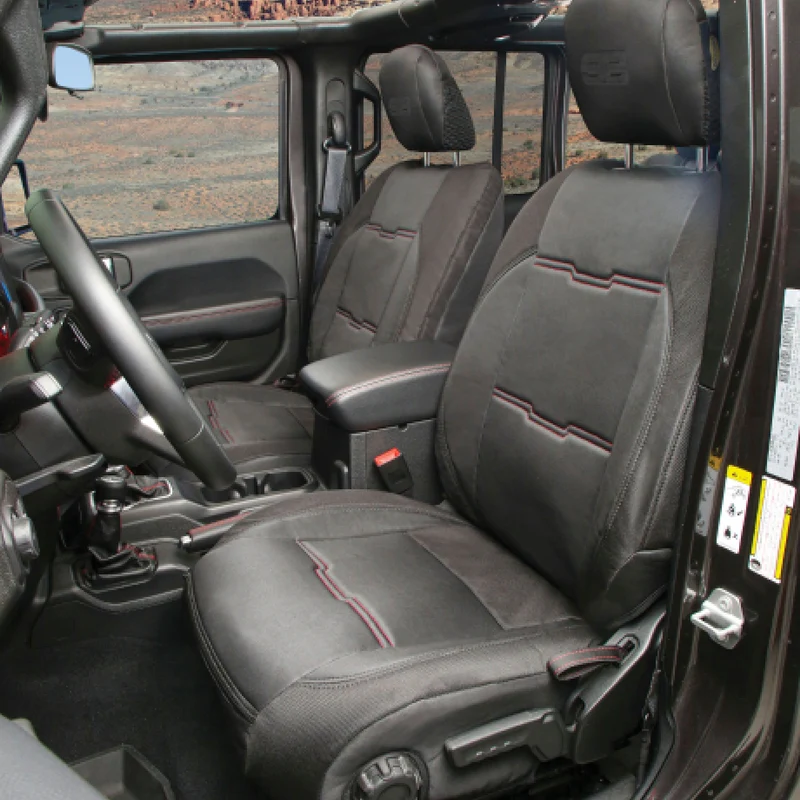 Smittybilt Neoprene Seat Cover Set Front/Rear – Black Gen 2 (2018+ JLU) Model 577101