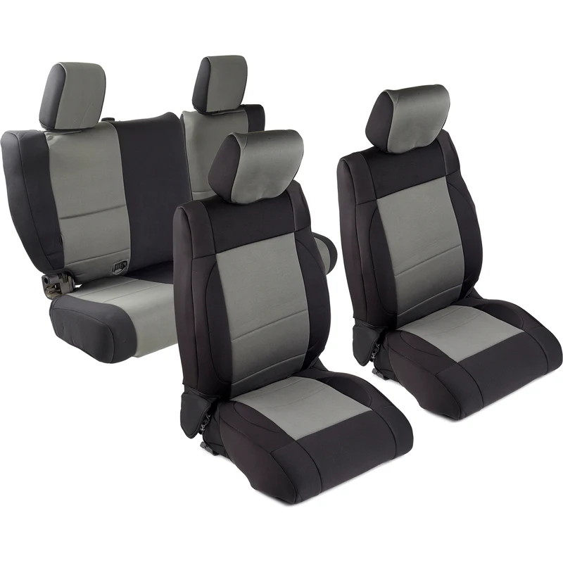 Smittybilt Neoprene Seat Cover Set Front/Rear – Charcoal (2007 JKU) Model 471822