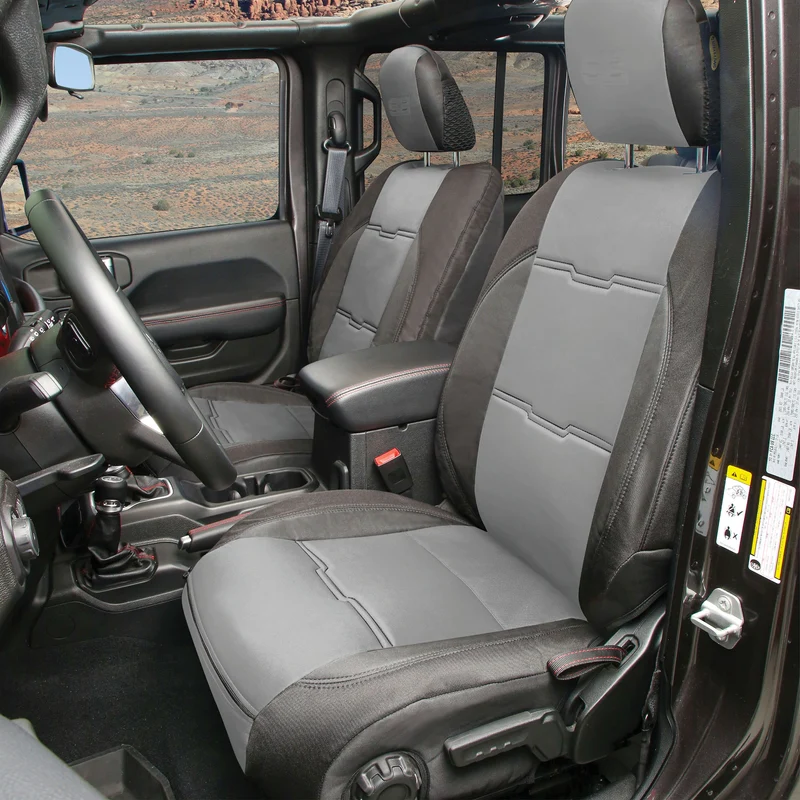 Smittybilt Neoprene Seat Cover Set Front/Rear – Charcoal Gen 2 (2018+ JLU) Model 577122