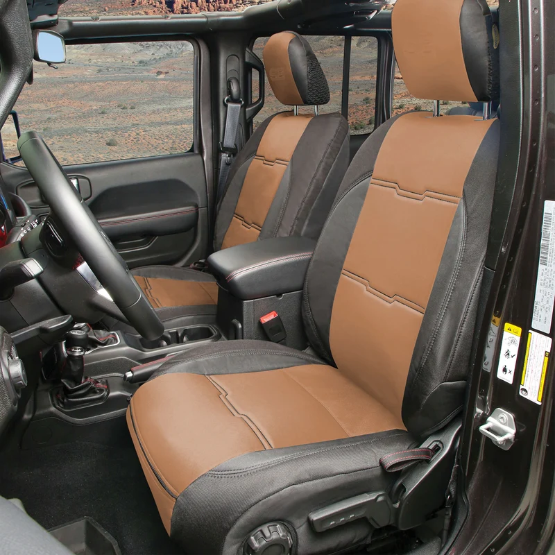 Smittybilt Neoprene Seat Cover Set Front/Rear – Tan Gen 2 (2018+ JLU) Model 577125