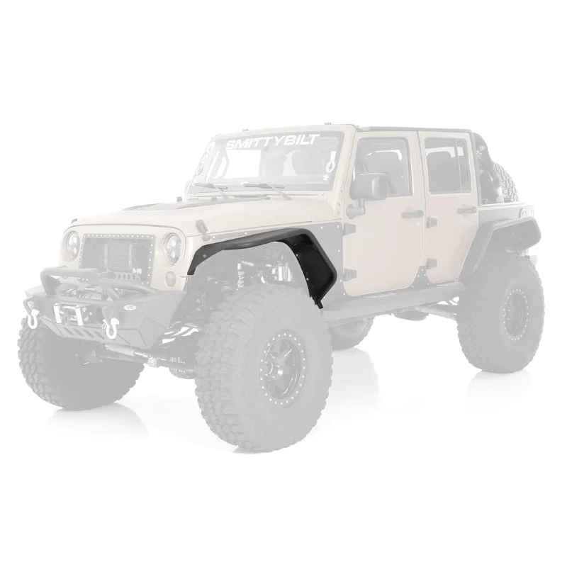 Smittybilt XRC Front Flux Flare Pair - Textured Black (07-18 JK/JKU) Model 76838 - Image 2