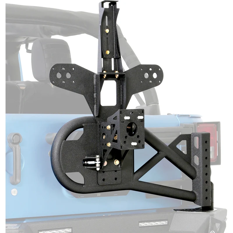 Smittybilt XRC Gen 2 Bolt-On Tire Carrier - Textured Black (07-18 JK/JKU) Model 76857 - Image 8