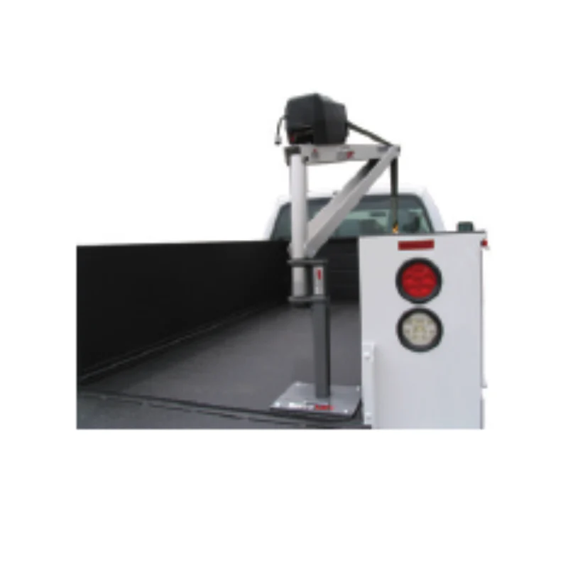 SpitzLift Service Body In-Floor 900 lb. 12V Pedestal Crane Package Model Option-5-SB