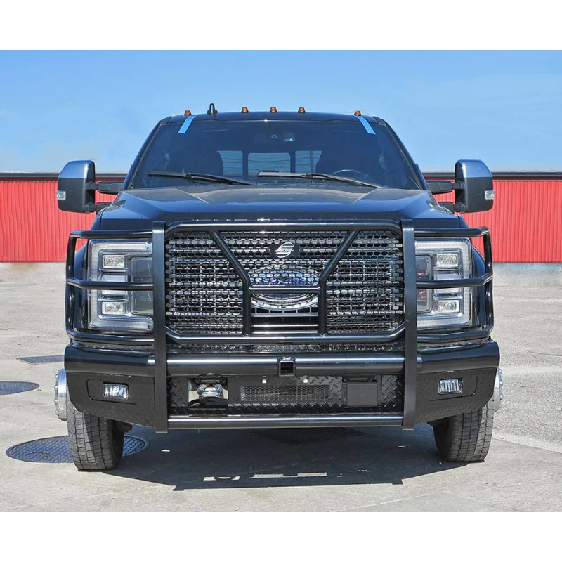 Steelcraft HD Front Bumper W/ Grille Guard, Semi-Gloss Black Model HD11380RCC - Image 2