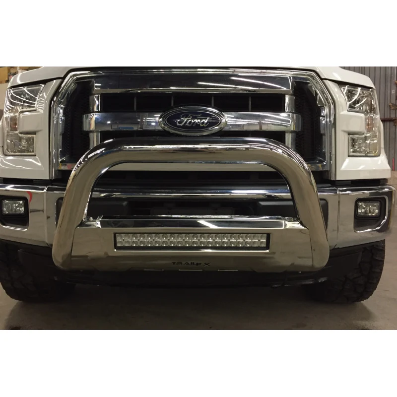 TrailFX 3.5" Oval Bull Bar w/ Light Option Polished Stainless Steel B1610S