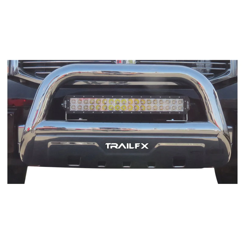 TrailFX 3.5" Oval Bull Bar w/ Skid Plate Stainless Steel Use G9018MK To Mount Optional Lighting Model B1508S