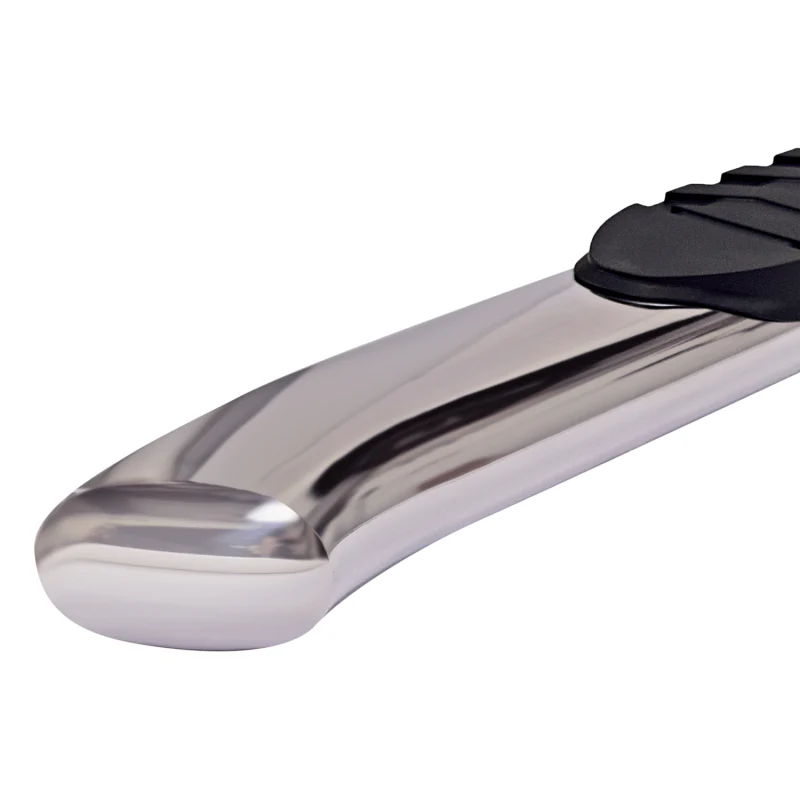 TrailFX 5" Oval Straight Step Nerf Bars W/ Step Pads Polished Stainless Steel Model A7051S - Image 2