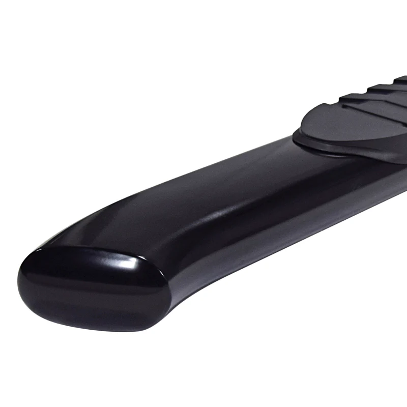 TrailFX 5" Oval Straight Step Nerf Bars W/ Step Pads Powder Coat Black Steel Model A7050B