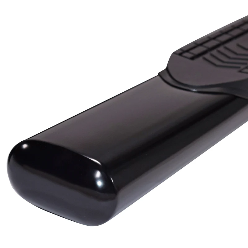 TrailFX 6" Oval Bent Step Nerf Bars W/ Step Pads Powder Coat Black Steel Model A8252B