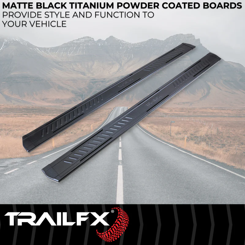TrailFX A6 Running Boards Titanium Black Aluminum Model AL6016B - Image 2