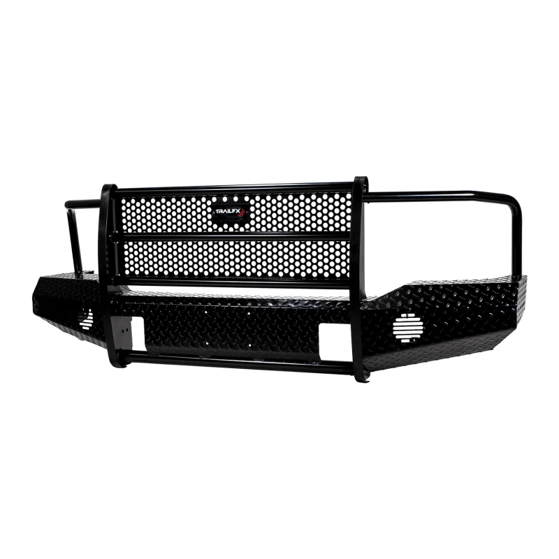 TrailFX Bumper W/ Grille Guard W/O Winch Mount Black Steel Model FX3003