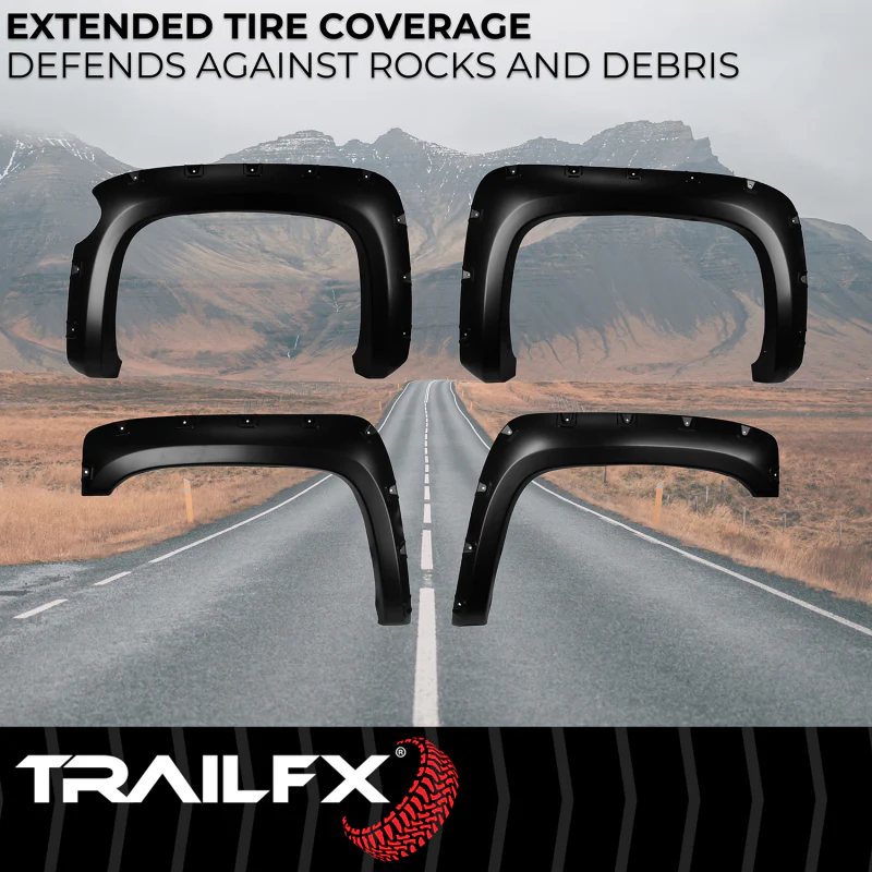 TrailFX Fender Flare Pocket Style Flare Smooth Set Of 4 Model TFC3003S - Image 2