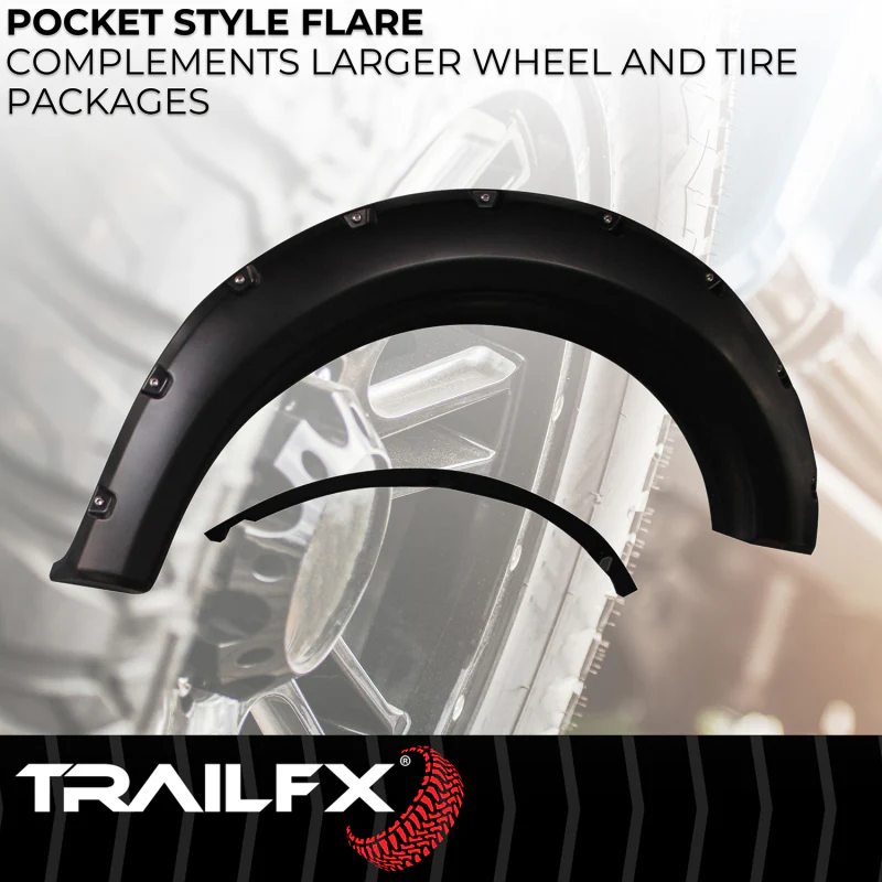 TrailFX Fender Flare Pocket Style Flare Smooth Set Of 4 Model TFF3002S - Image 3