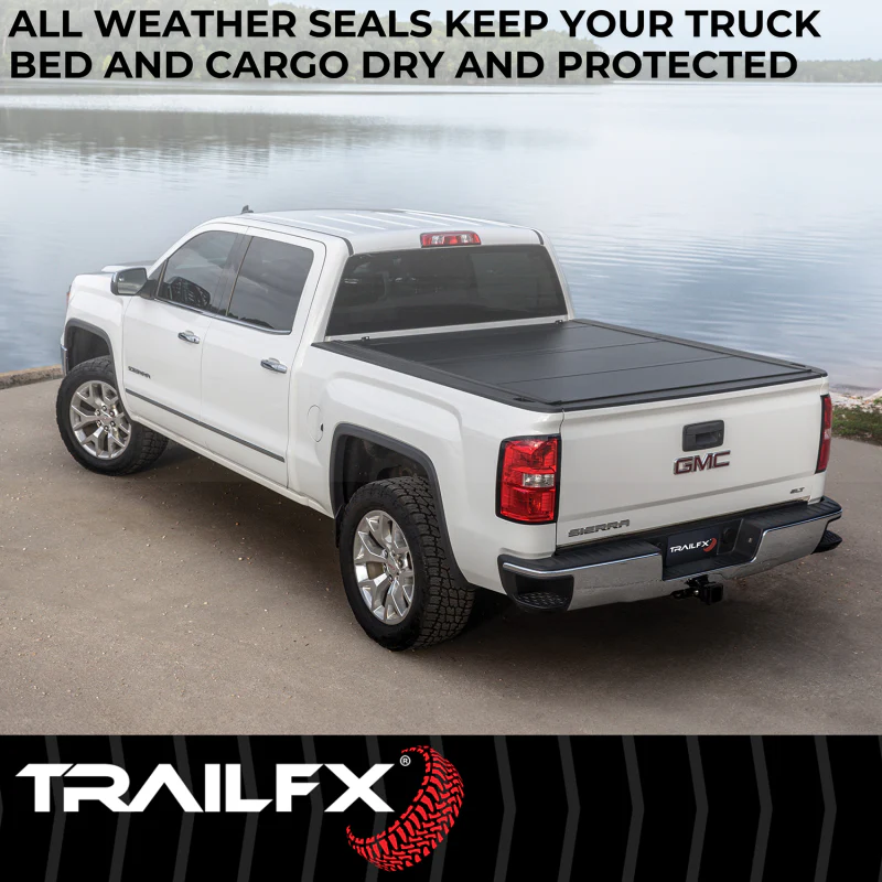 TrailFX Hard Bi-Fold Tonneau Cover Black Aluminum Model TFX5710 - Image 3