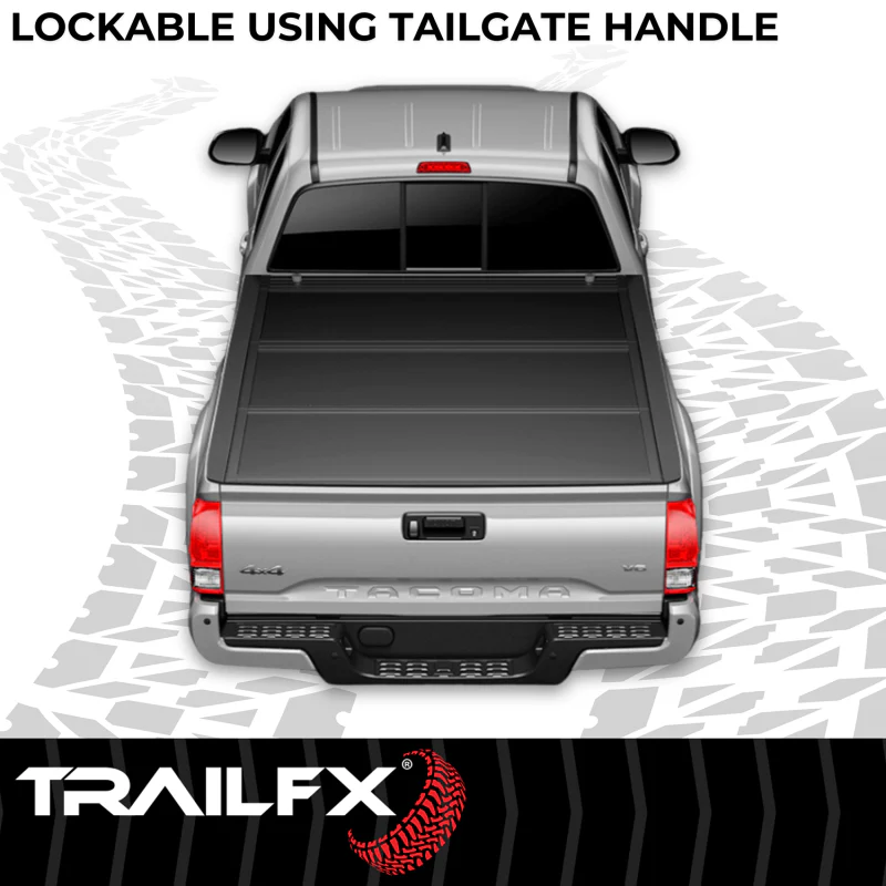 TrailFX Hard Bi-Fold Tonneau Cover Black Aluminum Model TFX5710 - Image 5