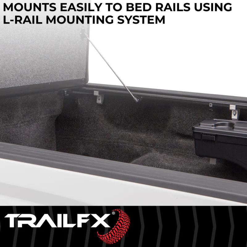 TrailFX Hard Bi-Fold Tonneau Cover Black Aluminum Model TFX5711 - Image 6