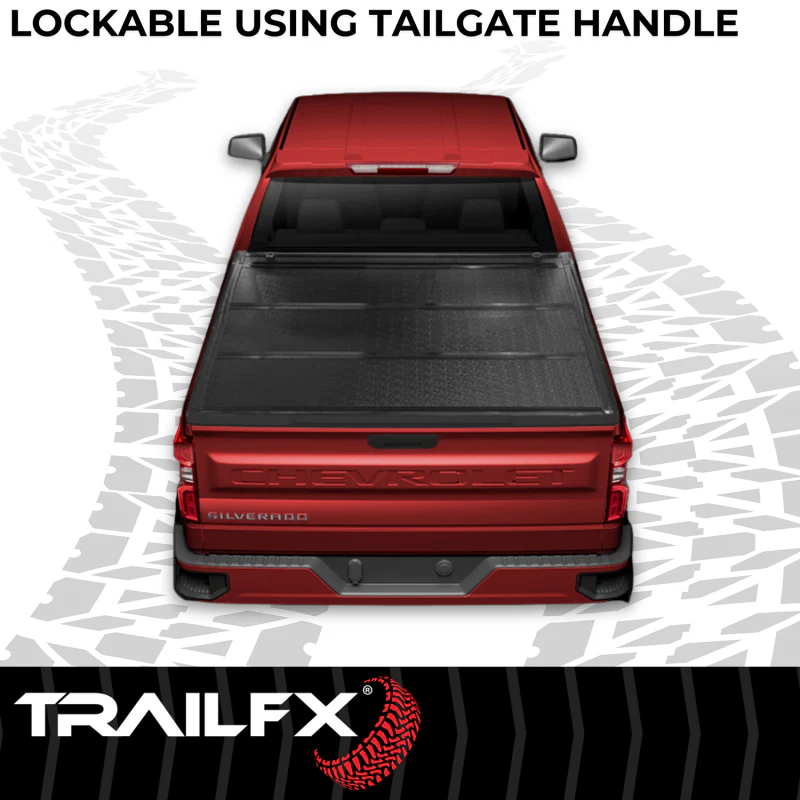 TrailFX Hard Bi-Fold Tonneau Cover Low Profile Black Plastic Model TFX1534 - Image 5
