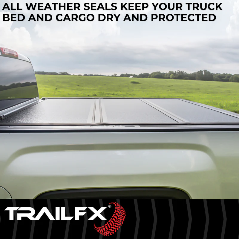 TrailFX Hard Bi-Fold Tonneau Cover Low Profile Black Plastic Model TFX3532 - Image 3