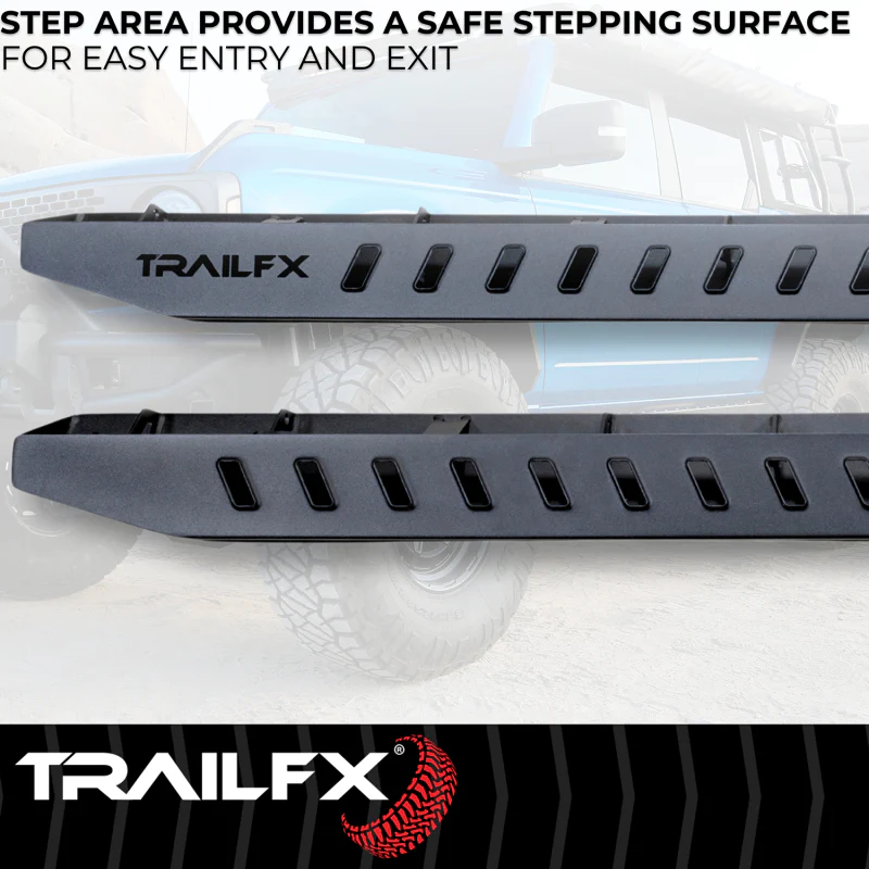 TrailFX Overland Running Boards Black Steel Model ORB004 - Image 3