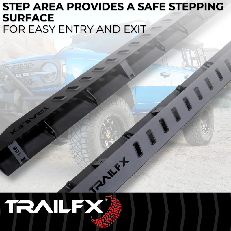 TrailFX Overland Running Boards Black Steel Model ORB006 - Image 8