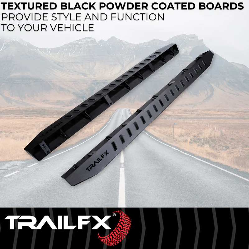 TrailFX Overland Running Boards Black Steel Model ORB014 - Image 2