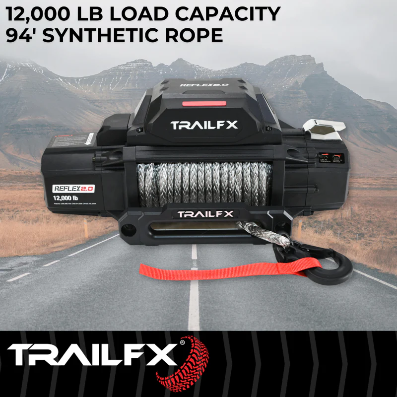 TrailFX REFLEX 2.0 Winch 12000LB Synthetic Rope Model WRS212B - Image 9