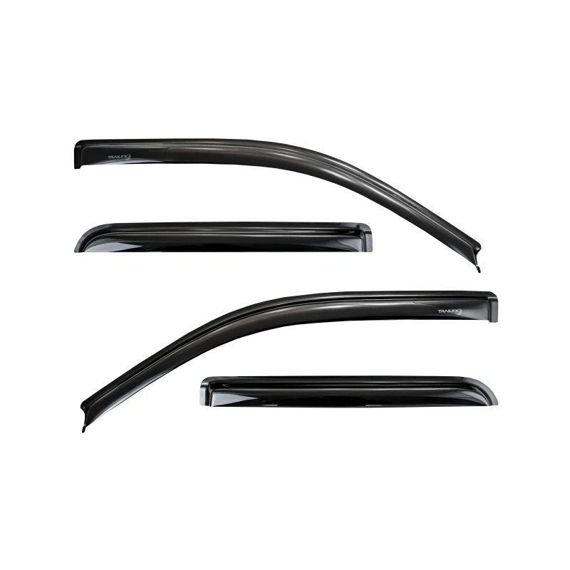 TrailFX Side Window Deflector Tape-On Smoke Acrylic Set of 4 Model 4443H