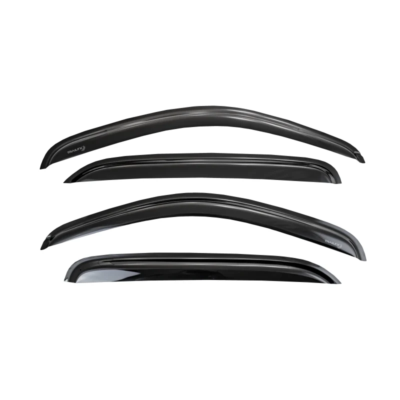 TrailFX Side Window Deflector Tape-On Smoke Acrylic Set of 4 Model 4515H