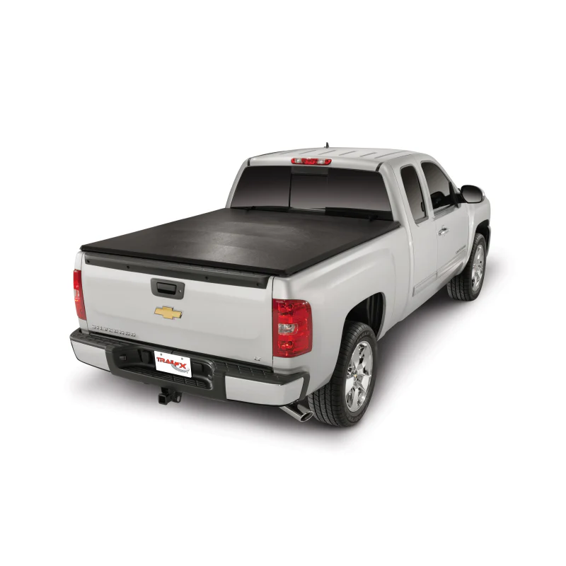 TrailFX Soft Tri-Fold Tonneau Cover Black Vinyl Aluminum Rails Model TFX2004 - Image 2