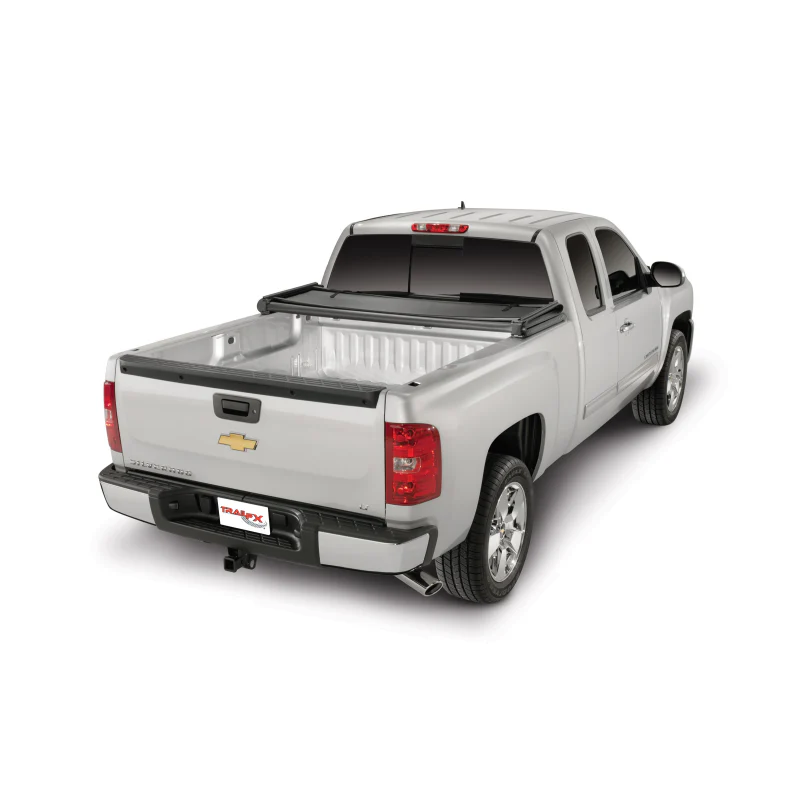 TrailFX Soft Tri-Fold Tonneau Cover Black Vinyl Aluminum Rails Model TFX2005