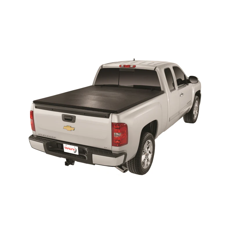 TrailFX Soft Tri-Fold Tonneau Cover Black Vinyl Aluminum Rails Model TFX3007 - Image 3