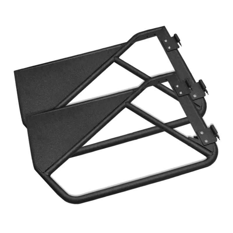 TrailFX Tubular Full Door Textured Powder Coated Black Steel Set Of 2 Model J051FD