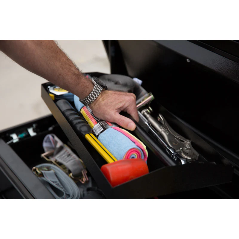 Truck Covers USA American Work Cover - Full Size Toolbox and Hard Rectractable Roll-up Combination Model CRT406 - Image 3