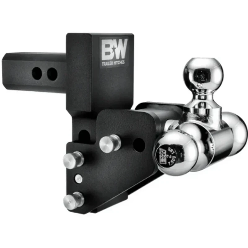 B&W Trailer Hitches 2 in Model 7 Black Tri-Ball Mount Hitches for Multi-Pro Tailgate Model TS10064BMP