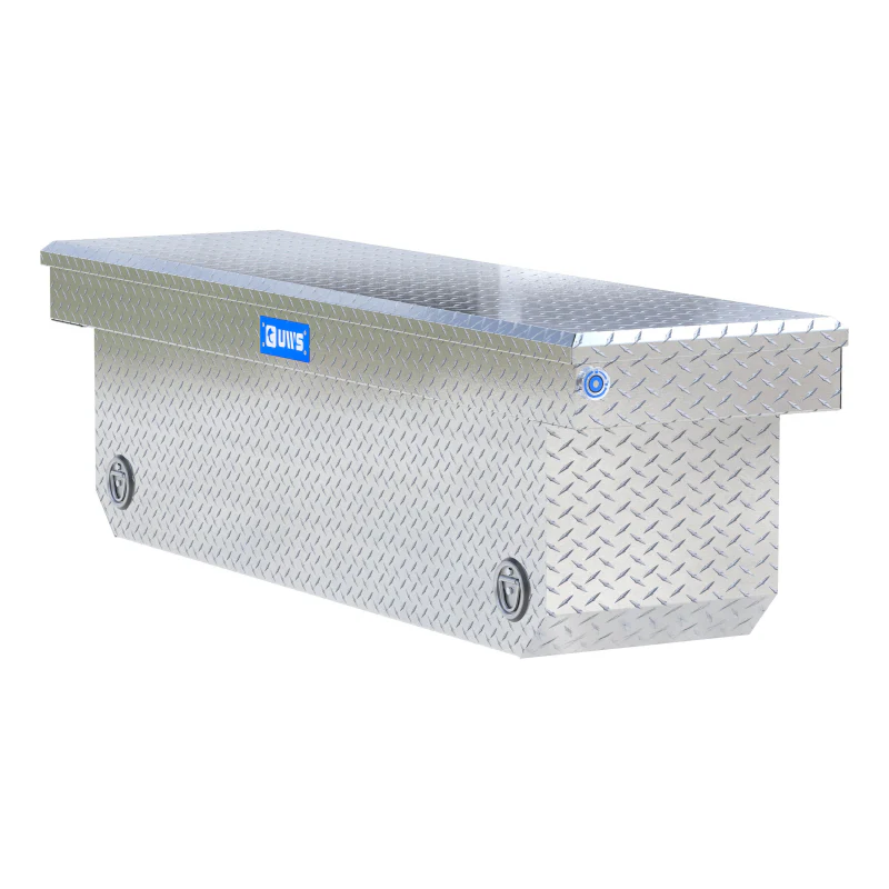 UWS  72" Bright Aluminum Deep Angled Push Button Crossover Truck Tool Box Model TBSD-72-A-PB - Image 5