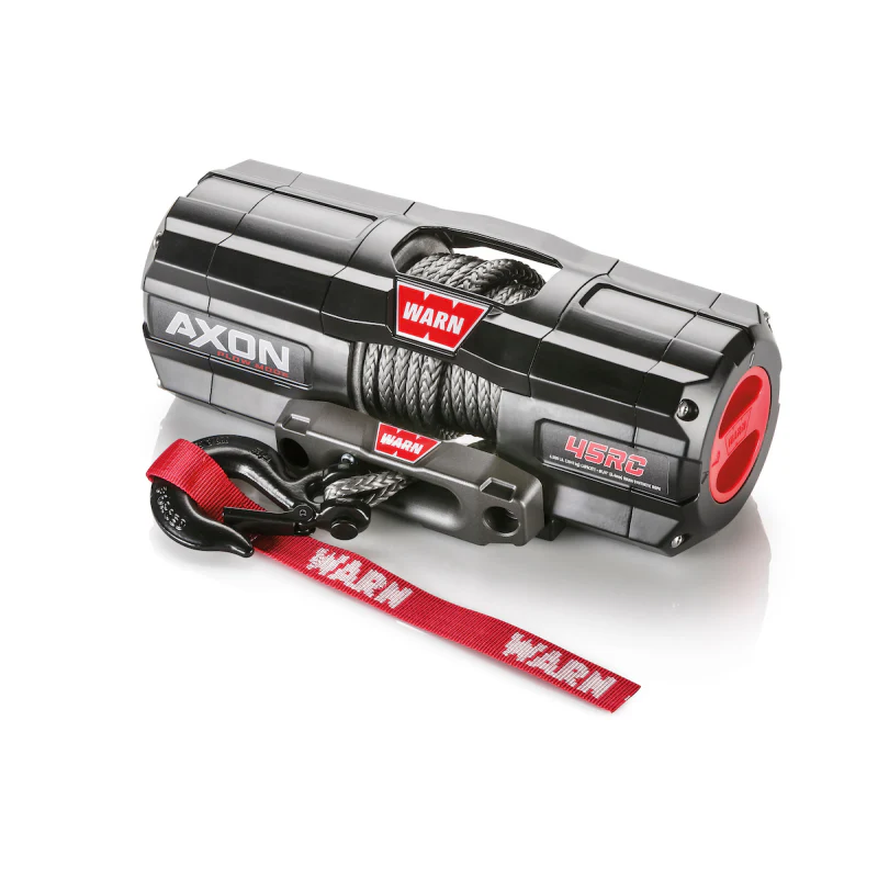 Warn AXON Plow Mode 445RC Powersports Winch 4500 Pull Capacity With 27" Of 1/4 Spydura Synthetic Rope & Digital Rockerbar Control Switch Model 110340 - Image 2