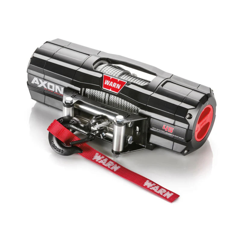 Warn AXON Plow Mode 45 Powersports Winch 4500 Pull Capacity With 50" Of 1/4" Steel Rope And Black Hook Model 110245 - Image 2
