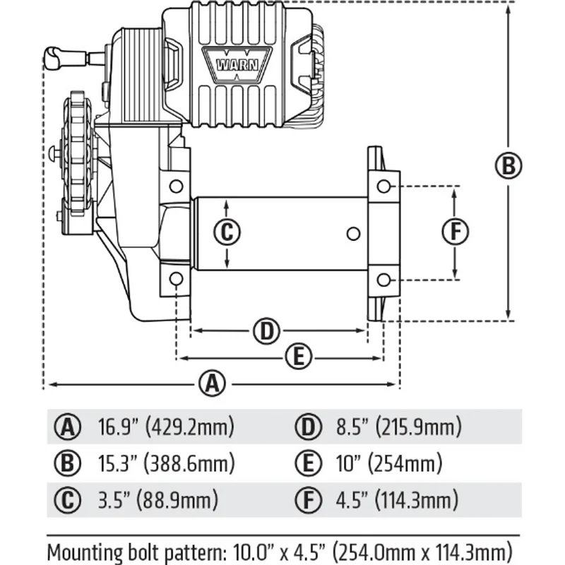 Warn M8274-S 10,000lb Winch - Synthetic Model 106175 - Image 3