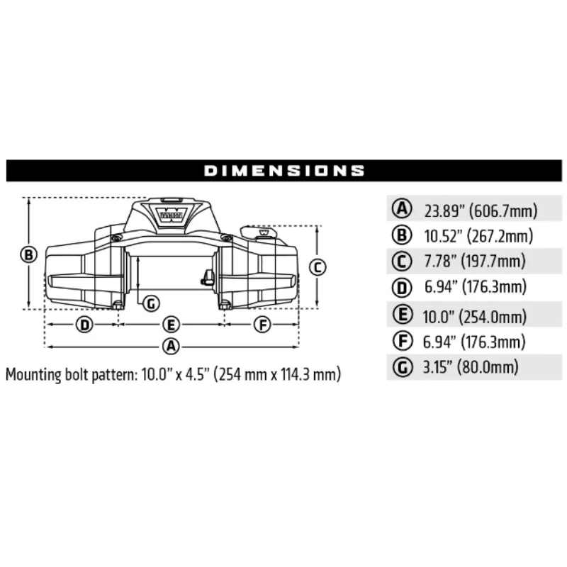 Warn WARN ZEON XP 12-S Winch 12,000 Pull Capacity With 80" Feet 3/8 Spydura Synthetic Rope Model 110120 - Image 6