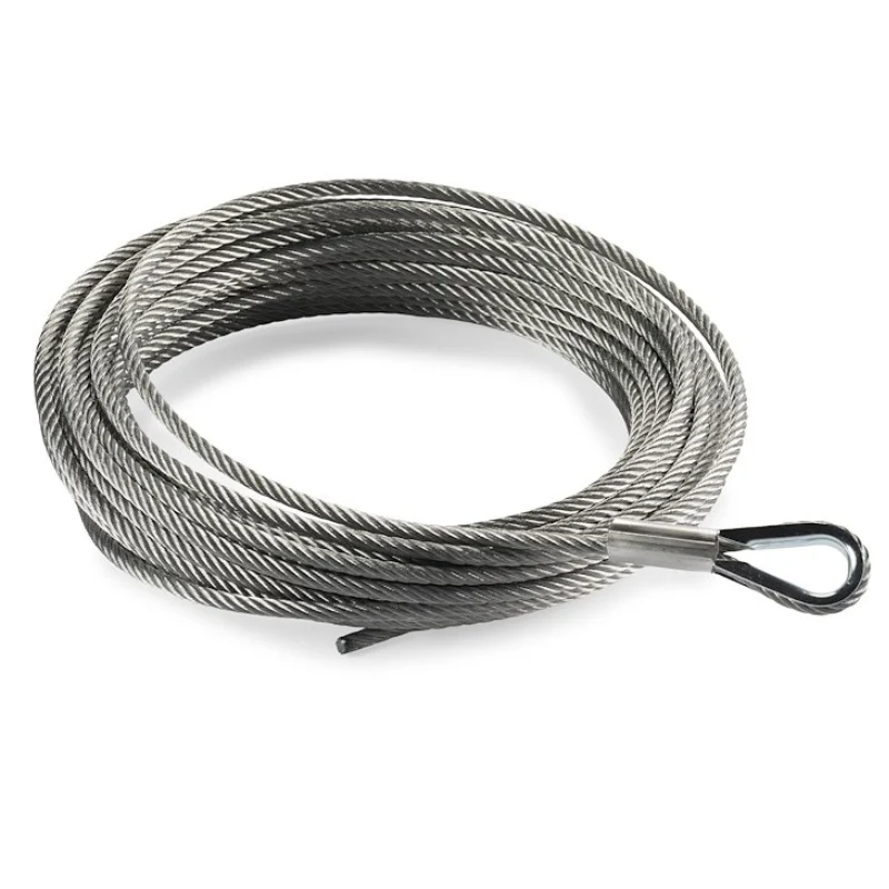 Warn Winch Rope 3500 Pounds Capacity 7/32 Inch Diameter X 50 Ft Steel Rope Model 111259
