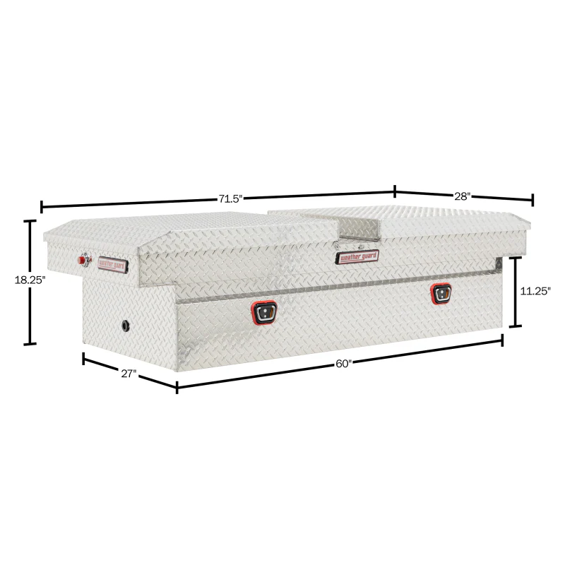Weather Guard Gull Wing Crossover Box Extra Wide Bright Aluminum 72X30X19.2 Model 114-0-04 - Image 3