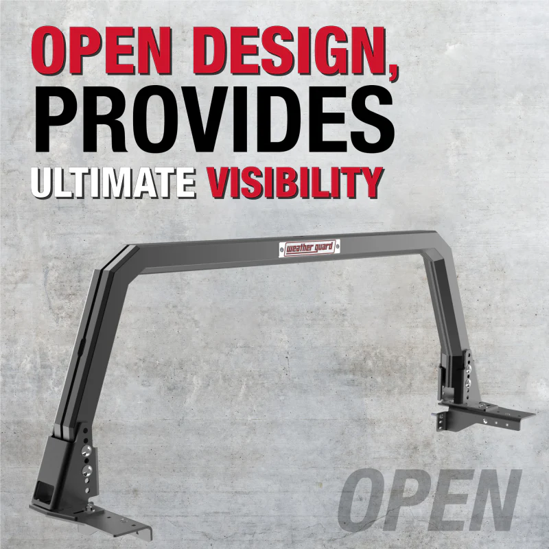 Weather Guard Open Frame Headache Rack Black Aluminum Model 11902-52-01 - Image 2