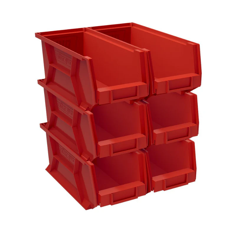 Weather Guard Red Bins, 6in x 6.5in x 15.45in, (6 pack) Model 9854-7-02 - Image 6