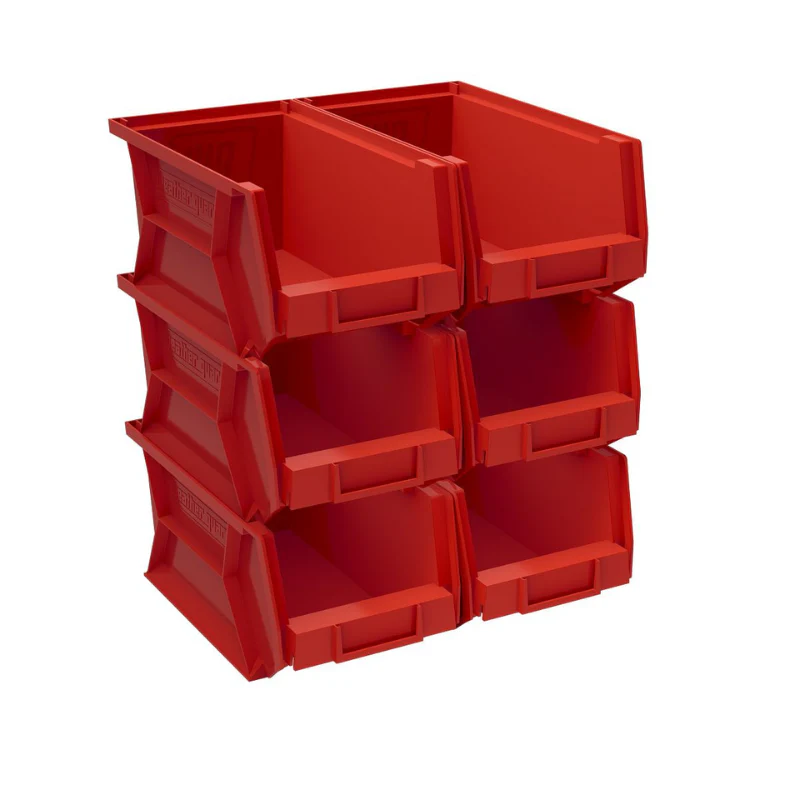 Weather Guard Red Bins, 6in x 7.1in x 13.2in, (6 pack) Model 9855-7-02 - Image 4
